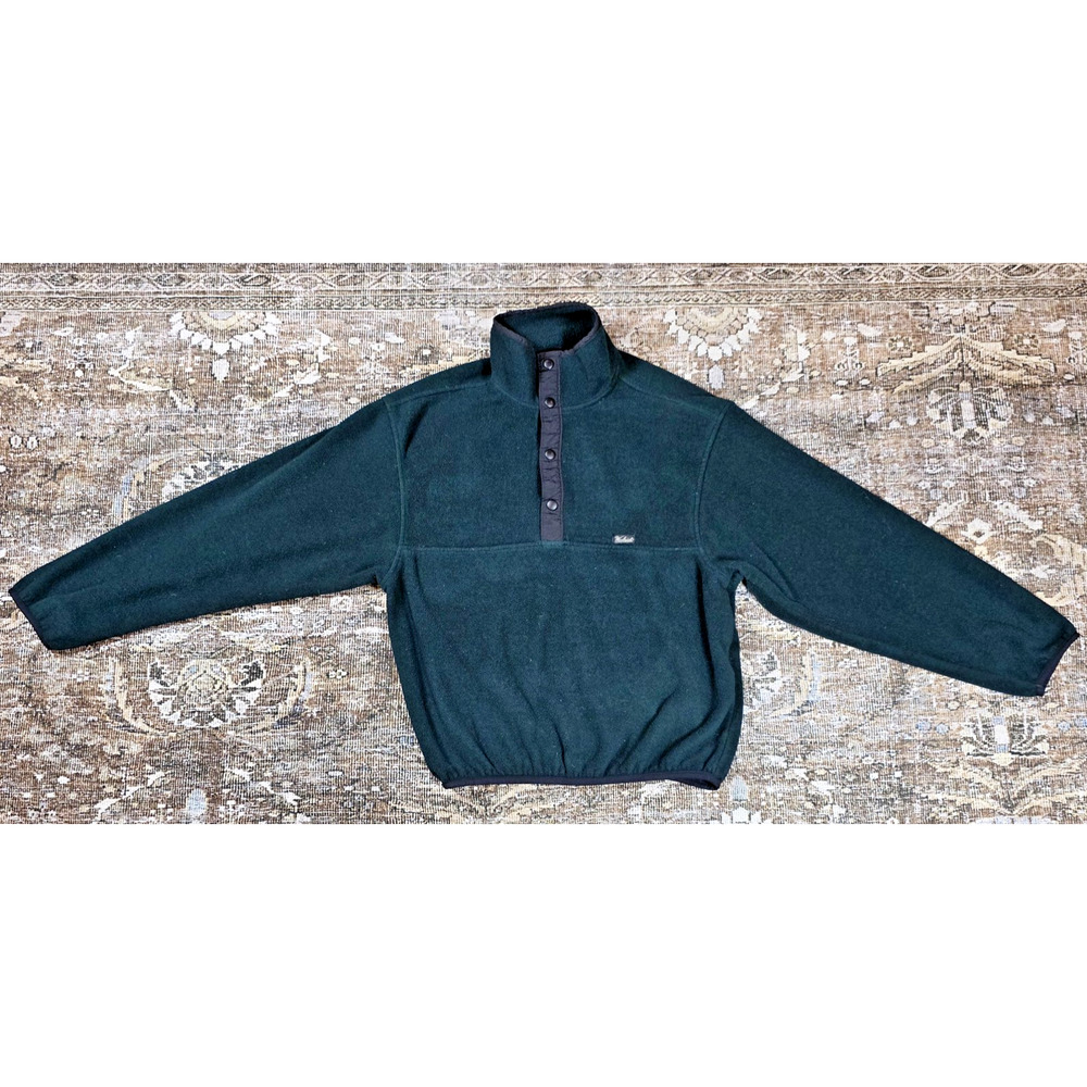 VTG Woolrich Polartec Gorpcore Retro Snap Fleece Pullover Green Mens M Jacket